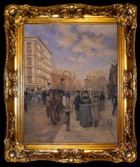 framed  Theodore Robinson Fifth Avenue at Madison Square, ta009-2